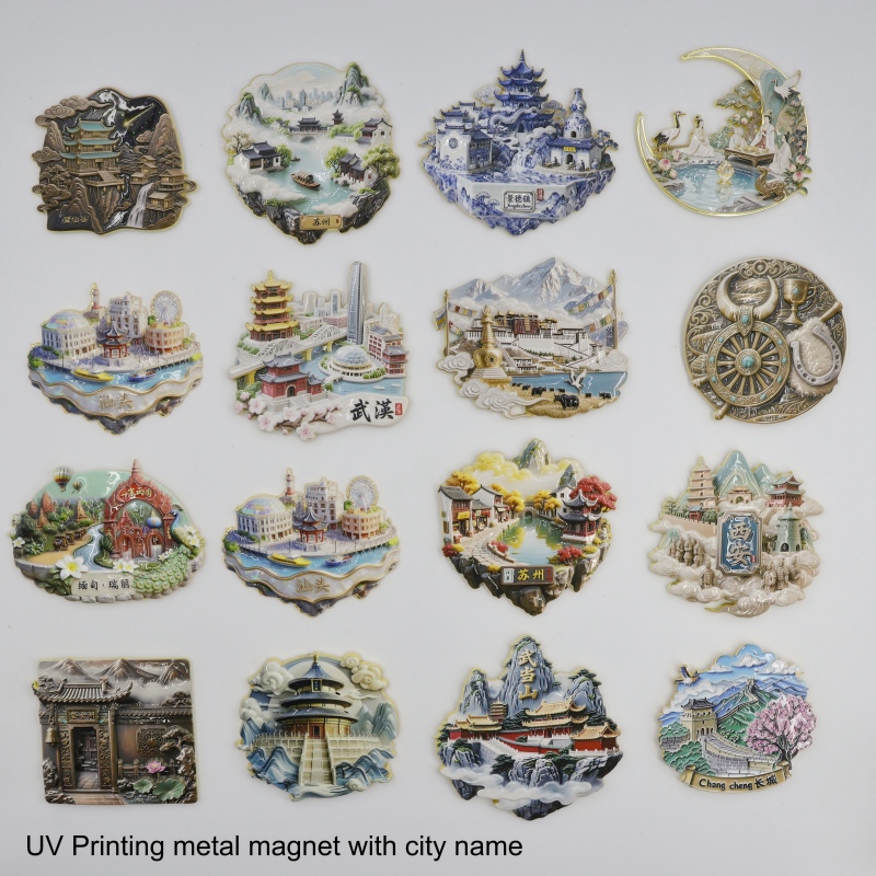 Metal city refrigerator sticker 1